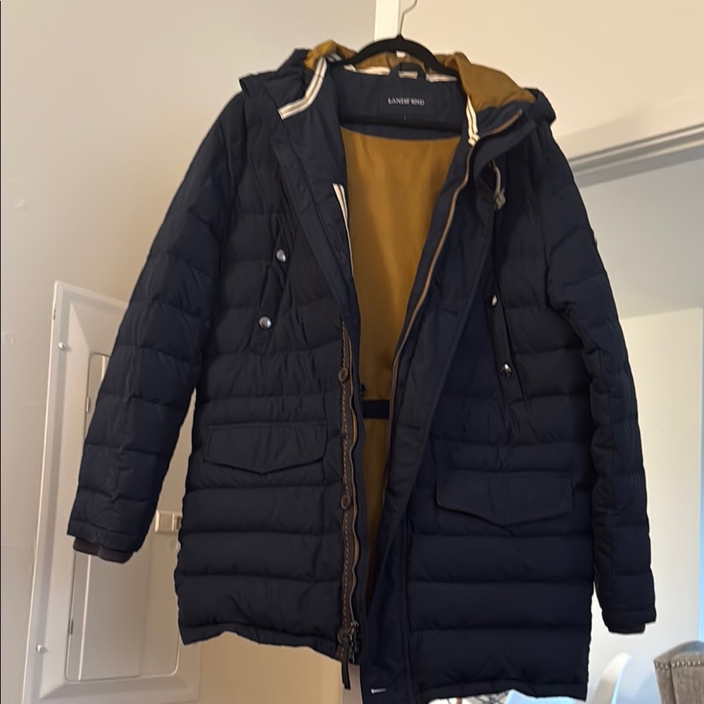 Lands’ End Navy Parka Winter Coat